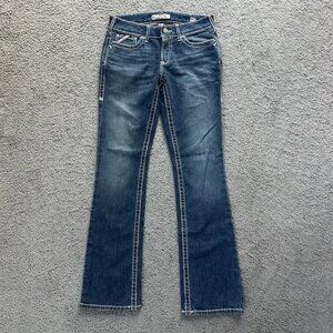 ARIAT WOMEN'S FIRE RESISTANT CAT 2MID-RISE BOOT CUT BLUE JEANS  28 LONG / TALL